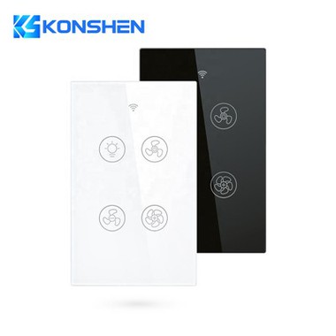 White Glass Light Switch